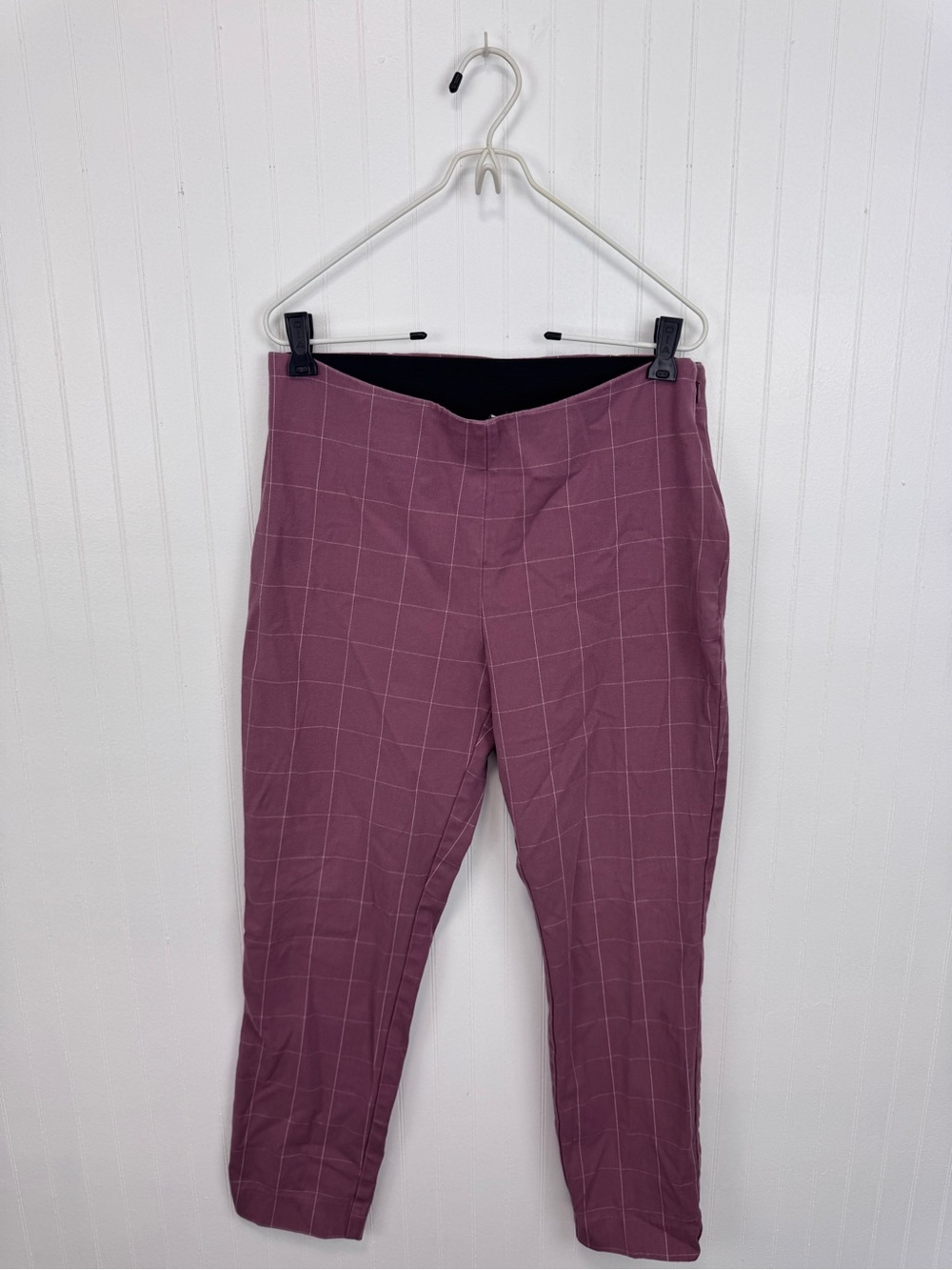 a new day Plum Grid Print Pants